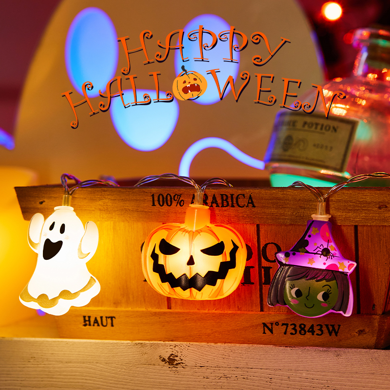 Halloween Small Pumpkin Atmosphere Light String Children's Kindergarten Scene Layout Dress Up Props Decoration Pendant