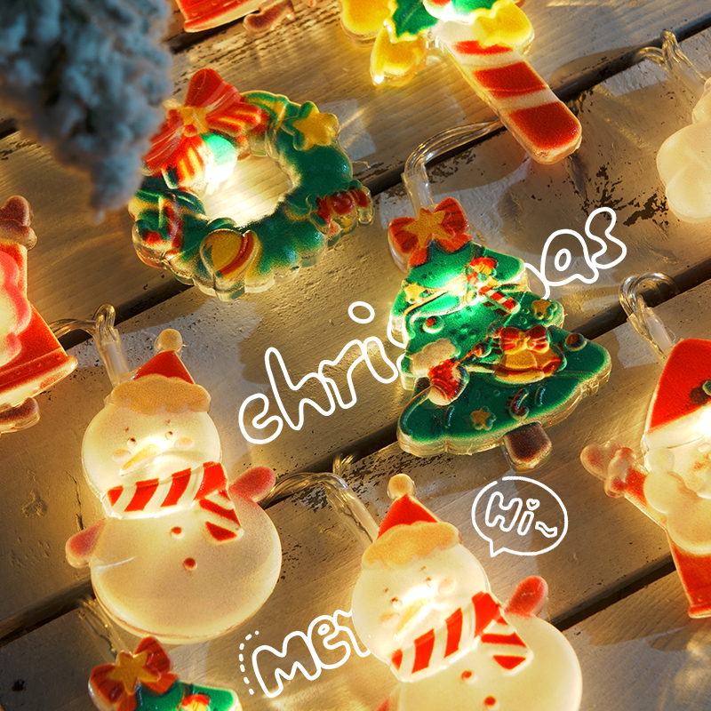 Christmas Decoration Light String Lights Christmas Tree Lights LED Atmosphere Lights With Shop Scene Layout Pendants