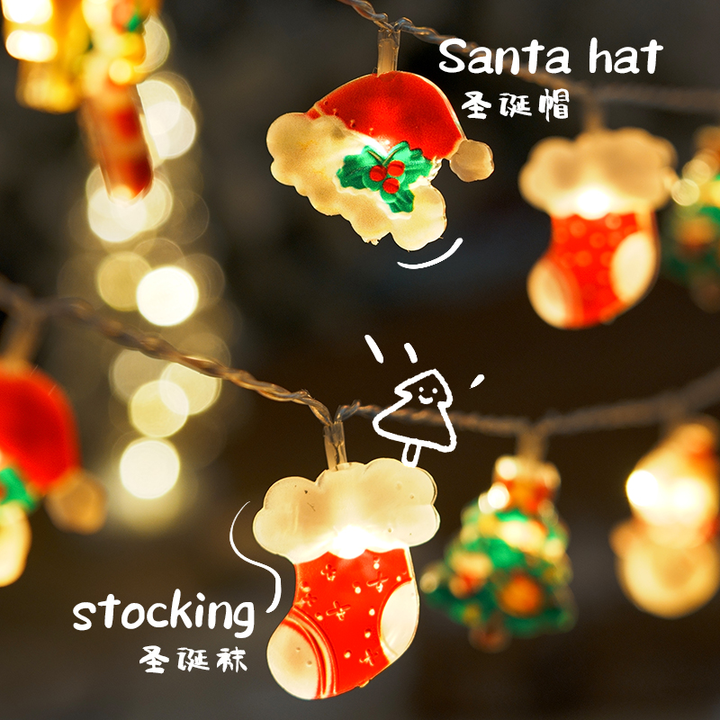 Christmas Decoration Light String Lights Christmas Tree Lights LED Atmosphere Lights With Shop Scene Layout Pendants