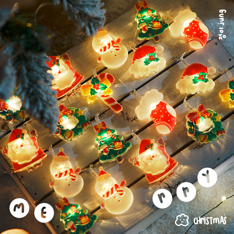 Christmas Decoration Light String Lights Christmas Tree Lights LED Atmosphere Lights With Shop Scene Layout Pendants