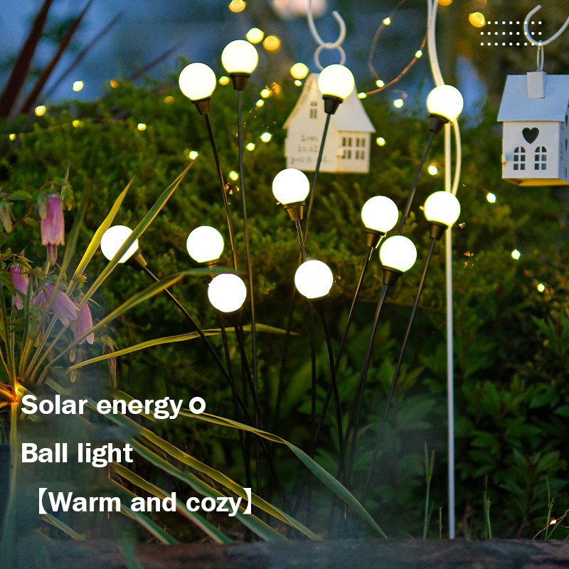 Solar Outdoor Garden Light Home New Garden Landscape Lawn Firefly Luminous Ball Decorative Atmosphere Light