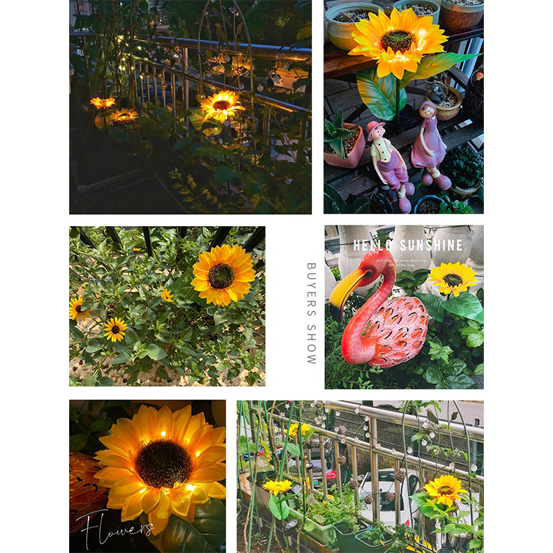 LED Solar Light Outdoor Sunflower Sunflower Garden Landscape Community Garden Plug-In Light Waterproof Lawn Light