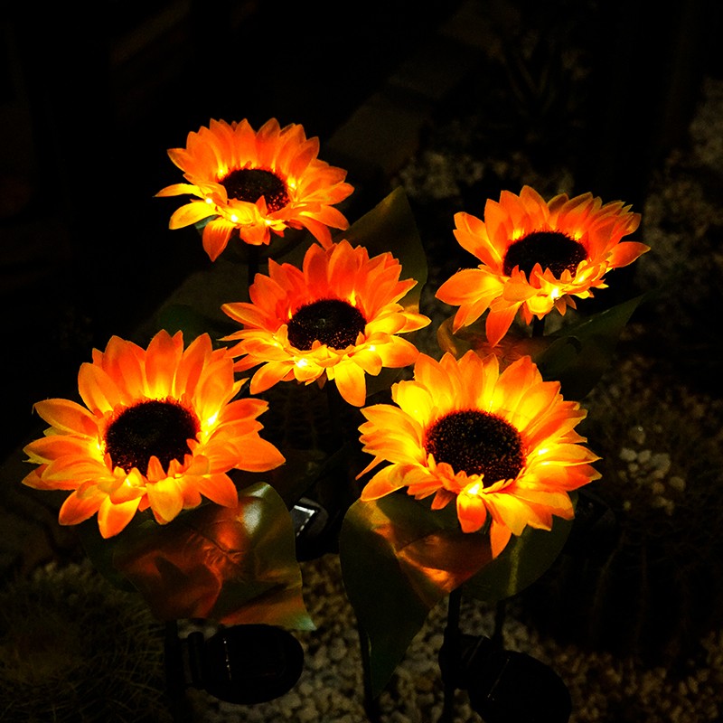 LED Solar Light Outdoor Sunflower Sunflower Garden Landscape Community Garden Plug-In Light Waterproof Lawn Light