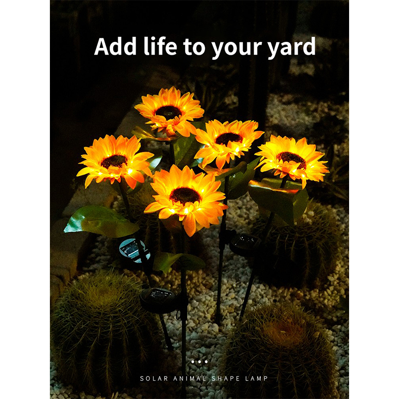 LED Solar Light Outdoor Sunflower Sunflower Garden Landscape Community Garden Plug-In Light Waterproof Lawn Light