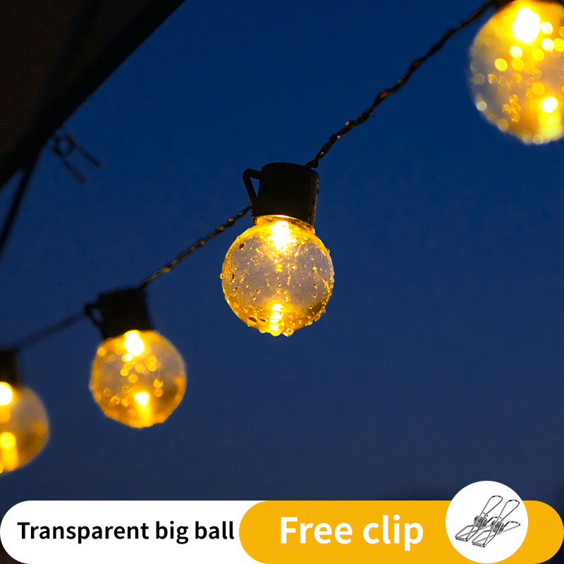 Outdoor Camping Atmosphere Light String Light Waterproof Led Big Ball Light Canopy Tent Christmas Decoration Stall Layout