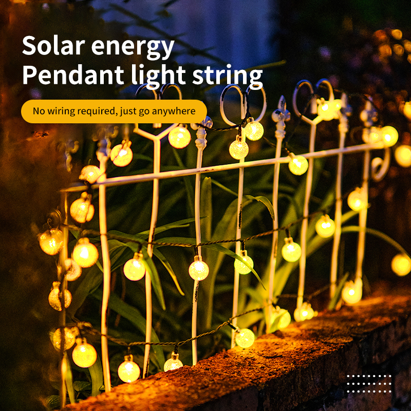 Solar Outdoor Courtyard Waterproof Super Bright Led Colored Lights Small Lights String Lights With Garden Camping Atmosphere Decorative Flashing Lights