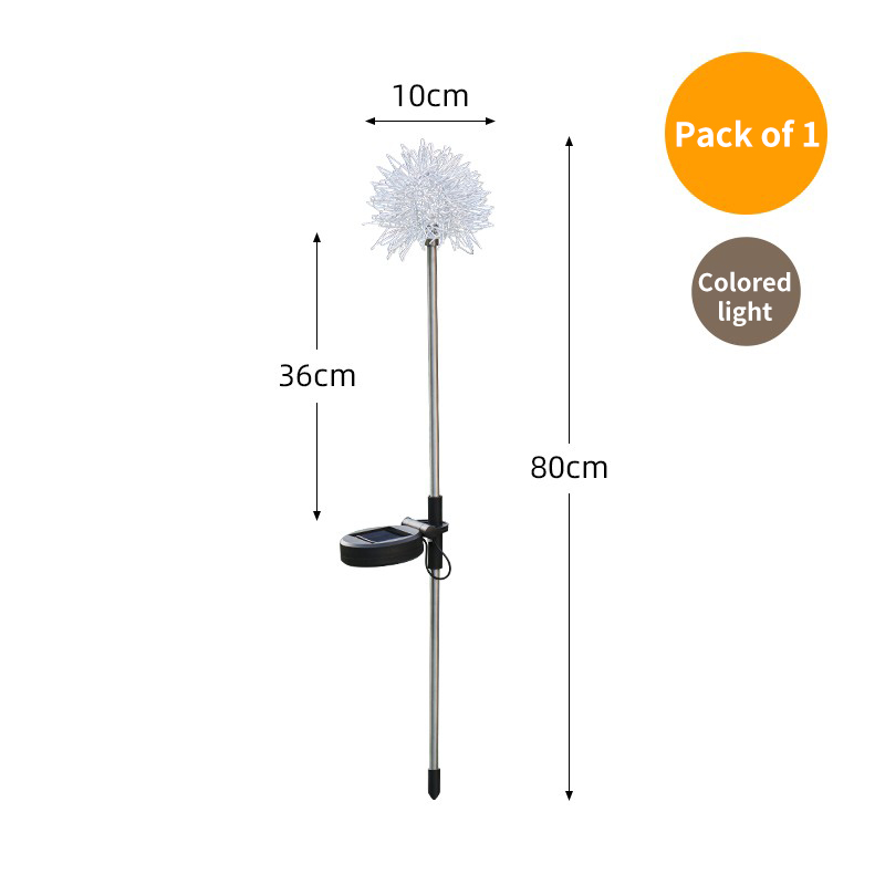 Solar Outdoor Garden Light Dandelion Luminous Ball Terrace Garden Decoration Villa Layout Ground Plug Lawn Light