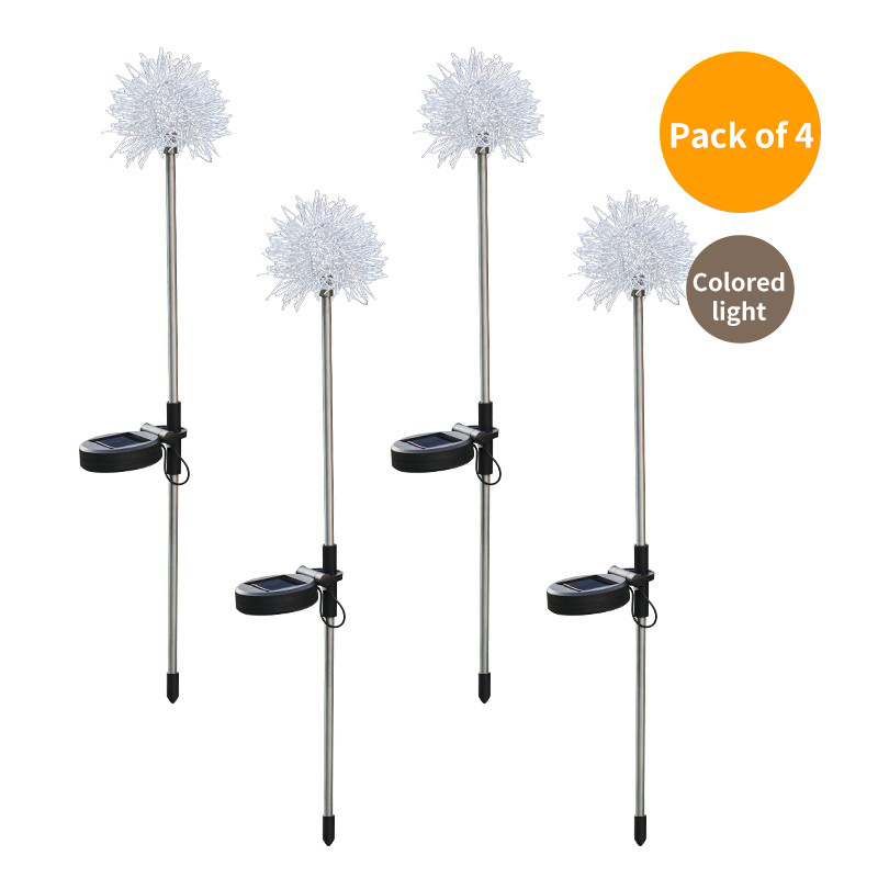 Solar Outdoor Garden Light Dandelion Luminous Ball Terrace Garden Decoration Villa Layout Ground Plug Lawn Light