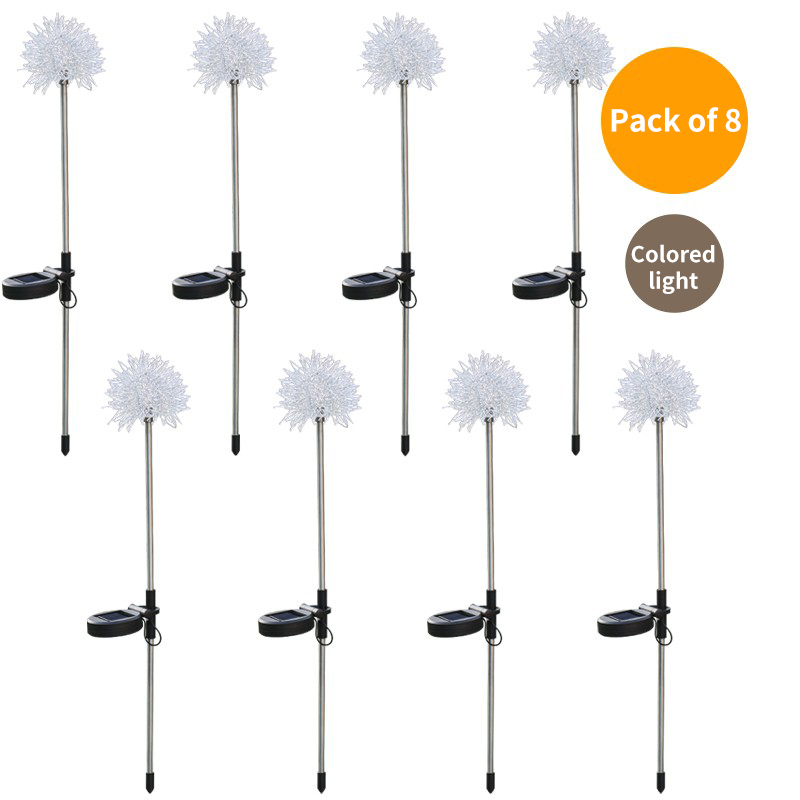 Solar Outdoor Garden Light Dandelion Luminous Ball Terrace Garden Decoration Villa Layout Ground Plug Lawn Light