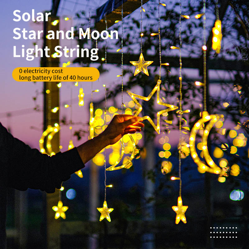 Solar Light String Outdoor Waterproof Light Night Light Courtyard Garden Layout Top Floor Balcony Terrace Decorative Light Belt