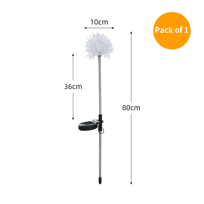 Solar Outdoor Garden Light Dandelion Luminous Ball Terrace Garden Decoration Villa Layout Ground Plug Lawn Light