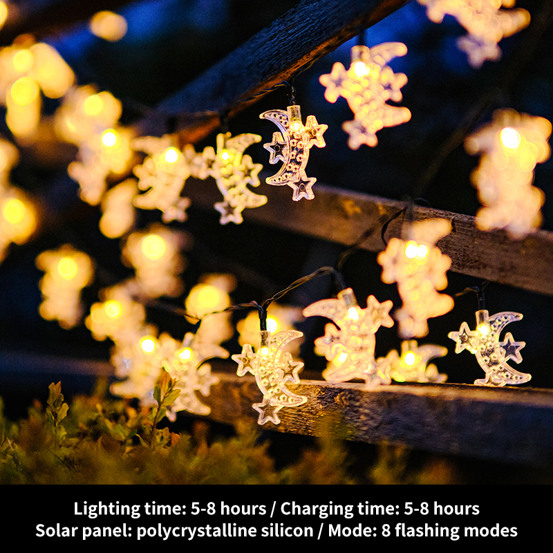 Solar Outdoor Courtyard Waterproof Super Bright Led Colored Lights Small Lights String Lights With Garden Camping Atmosphere Decorative Flashing Lights