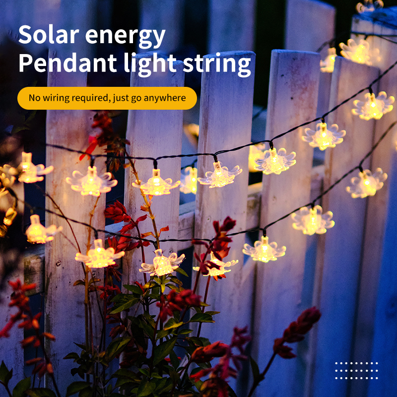 Solar Outdoor Courtyard Waterproof Super Bright Led Colored Lights Small Lights String Lights With Garden Camping Atmosphere Decorative Flashing Lights